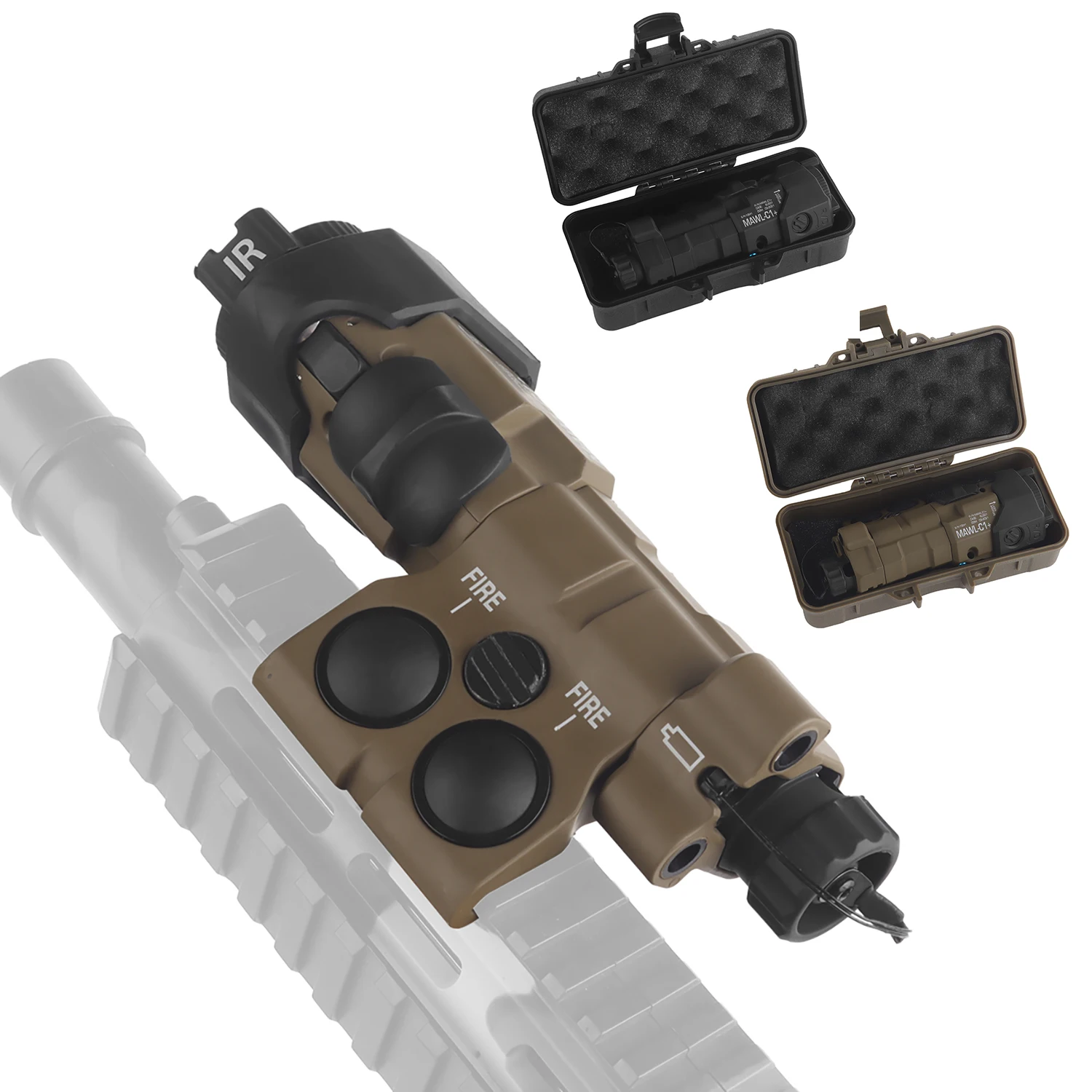 

MAWL-C1 Красный Зеленый Лазерная Винтовка AR-15 Свет Фонарик Оружие Свет Пикатинни Левый Правый Сменный Страйкбол