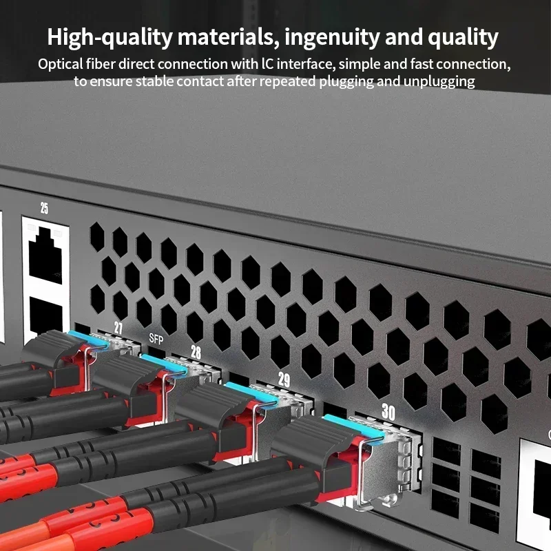 AMPCOM OM2 LC-LC UPC 50/125 Multimode Duplex LSZH Fiber Optic Patch Cable Fiber Optical Jumper Support Customization