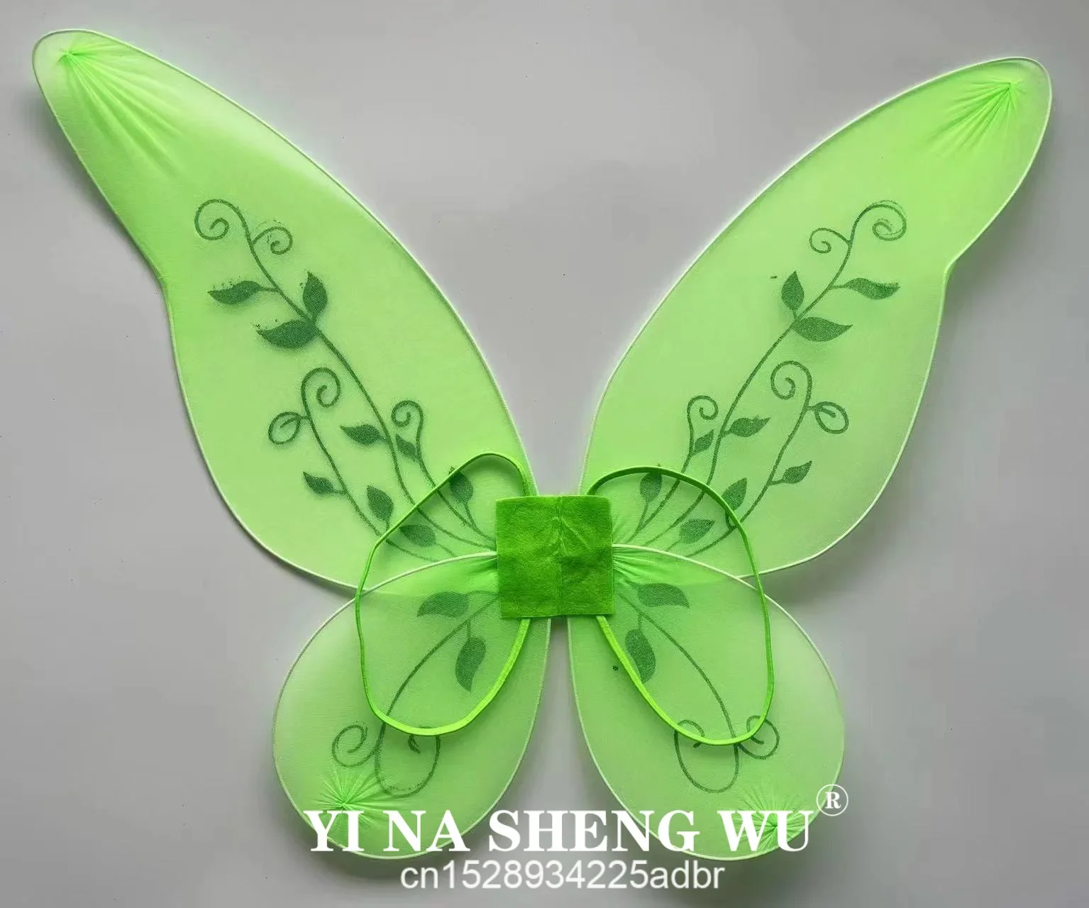 Skrzydła do przebrania dla dziewczynek, zielone, wróżka, opaska księżniczki, skrzydła, kostium księżniczki na Halloween, impreza elfów