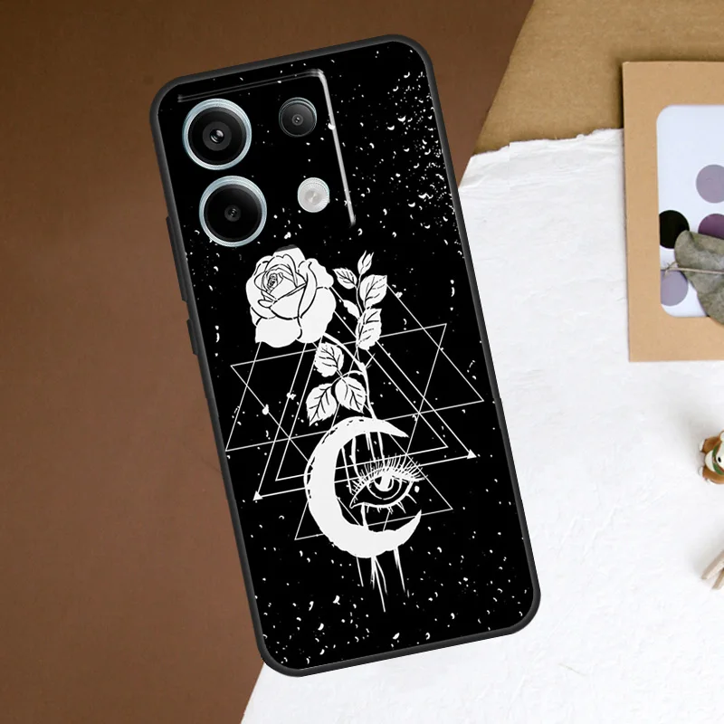 Occult Witchcraft Moon Gothic Witch Case For Redmi Note 11 12 13 Pro Plus 9 10 10S 11S 12S Redmi 12 9C 10C 12C 13C Back Cover