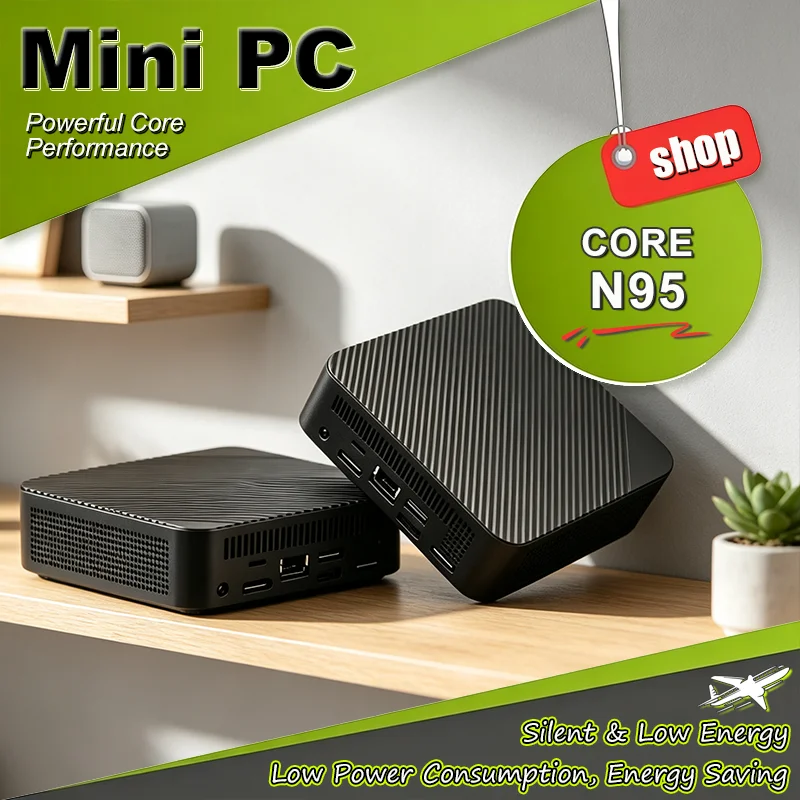 High‑Performance Mini 2026 new PC Ultra N95 Multi-Screen Mini PC 16GB DDR4 NVMe SSD WiFi6 Silent Fan Triple 4K Home Work