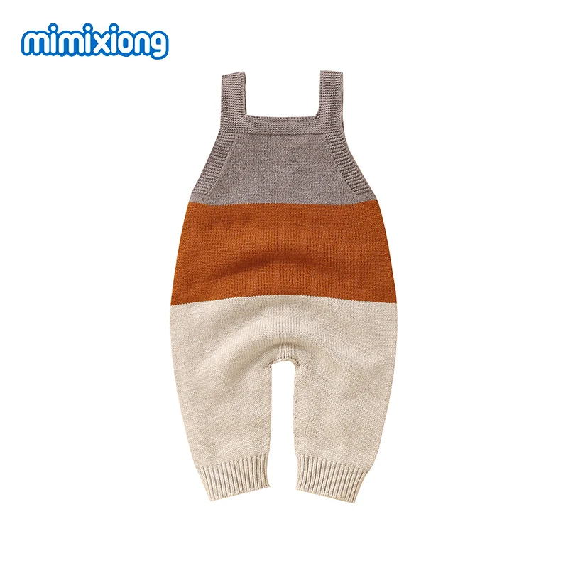 Baby Rompers Newborn Boys Girls Sleeveless Jumpsuits Playsuits One Piece Knitted Toddler Infant Overalls 0-18m Children Clothing