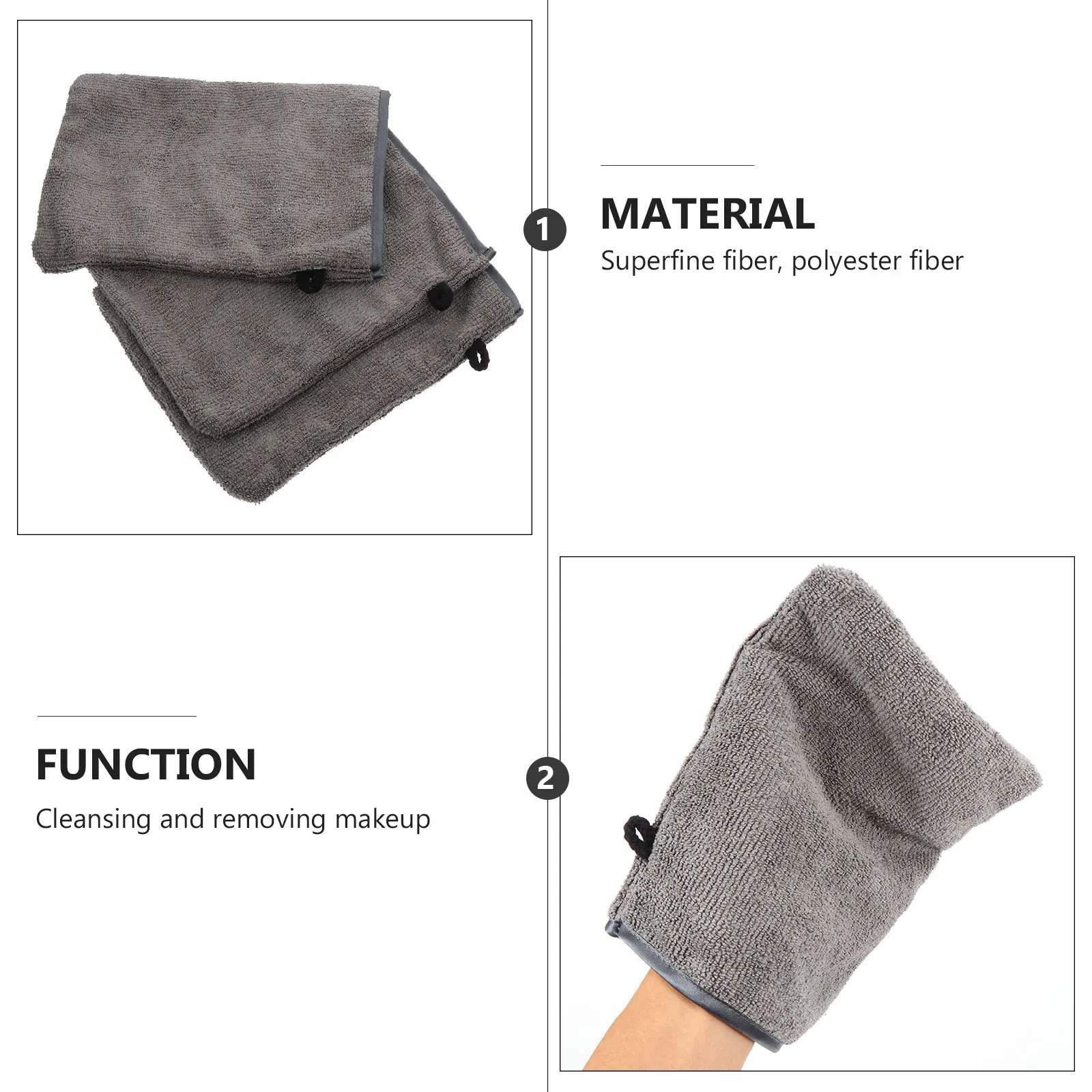 

3Pcs Soft Facial Cleansing Gloves Makeup Removal Tool for Women Exfoliating Face Washing Mitts Reusable Shower Cleaning Gloves