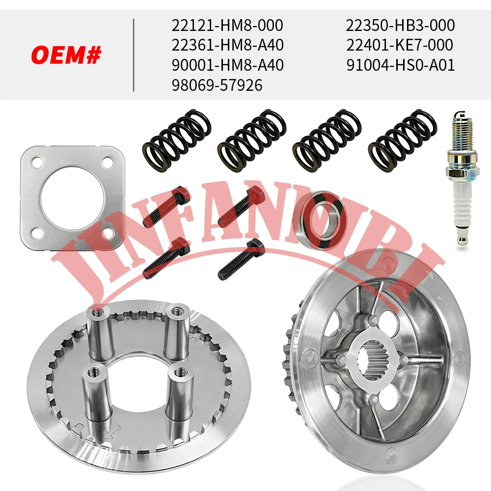

For Honda Sportrax 250 TRX250EX Clutch Kit & Inner Hub & Outer Pressure Plate Recon 250 TRX250 1997 1998 1999 2000 2001