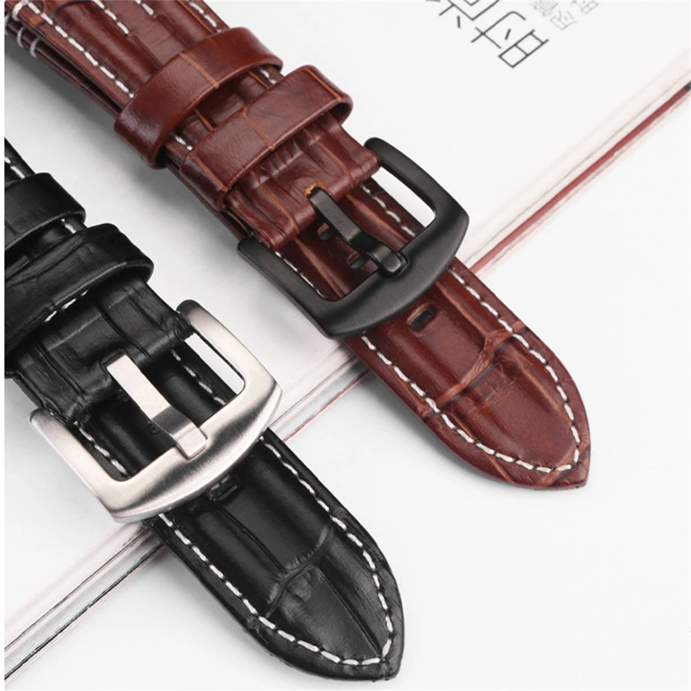 Pulseira de couro premium para homens, faixa de relógio masculina, pulseira de pulso, ajustável para velatura, série SRH, SRH013, SPC007J1