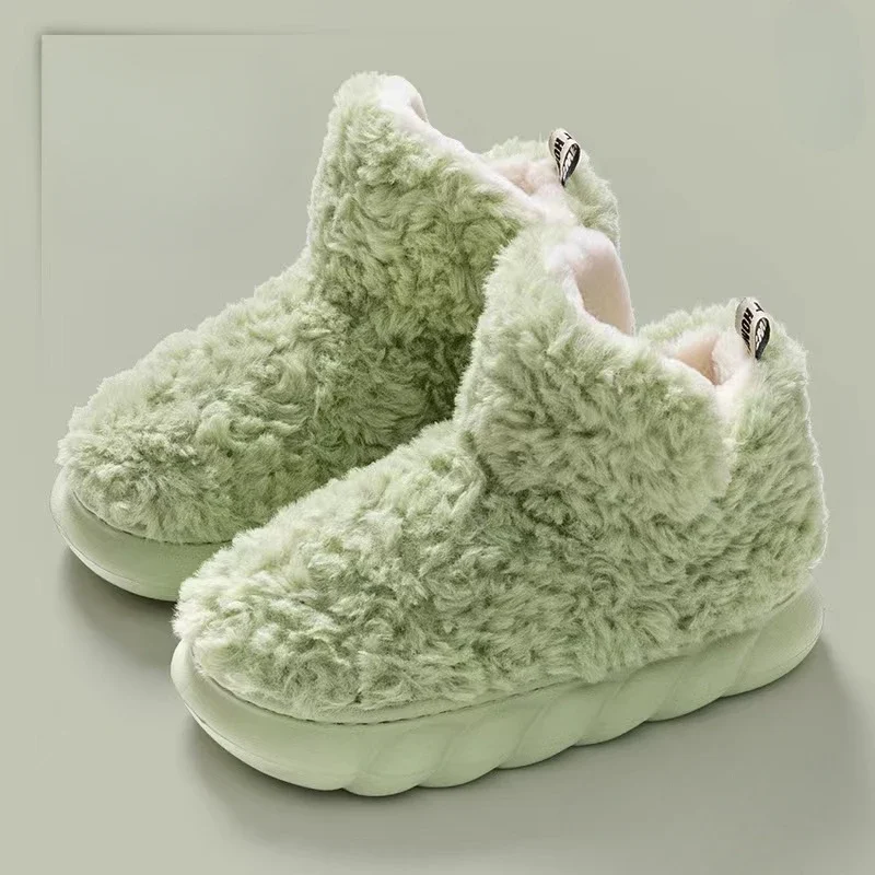 Slippers For Women Winter 2024 New Warm Cozy Boots For Home Indoor Cute Soft Sole Plush Slides For Cotton Shoe