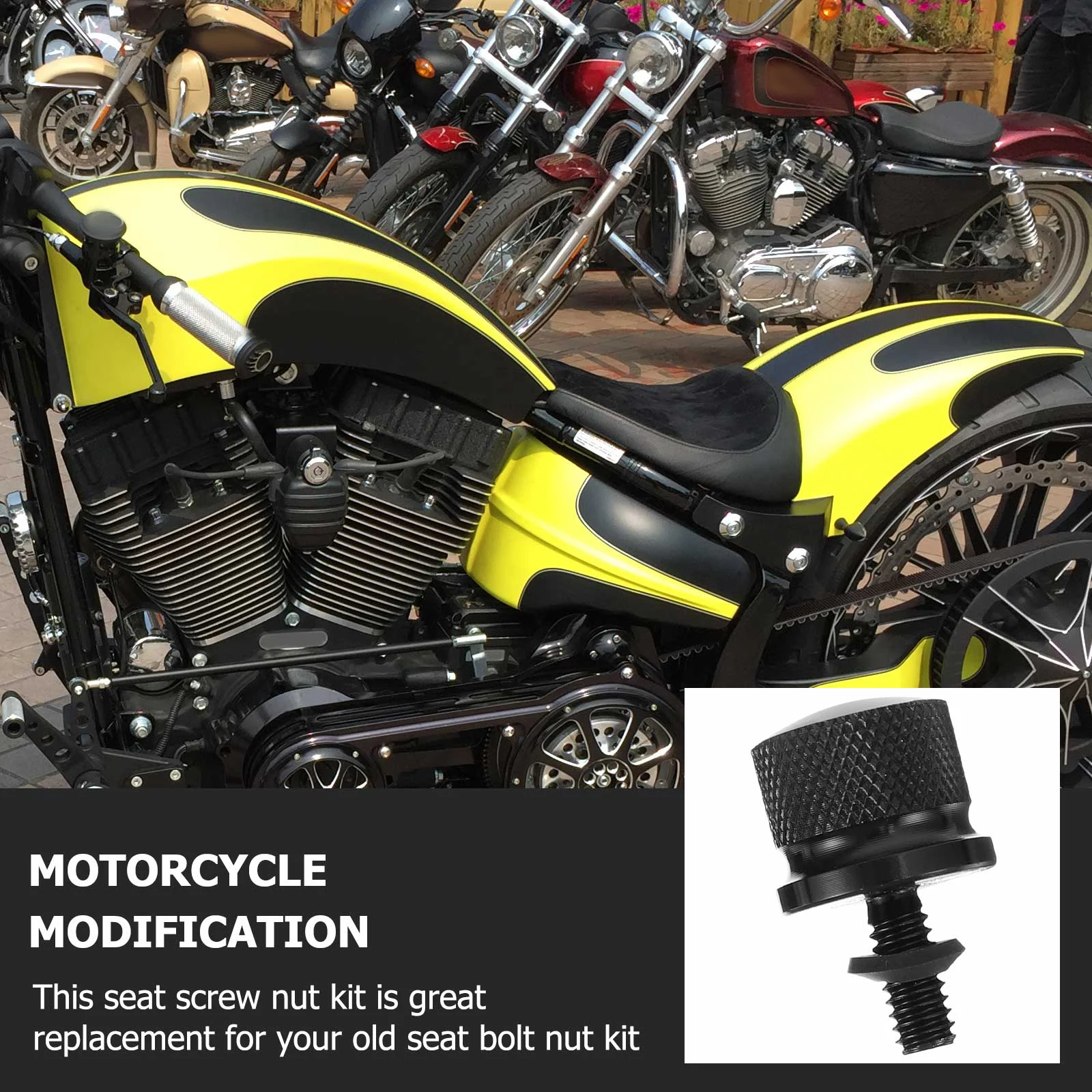 

Aluminum Alloy Motorcycle Seat Screw Nut Kit Quick Release Easy Install Rear Bolts Car Interior Accessories Durable