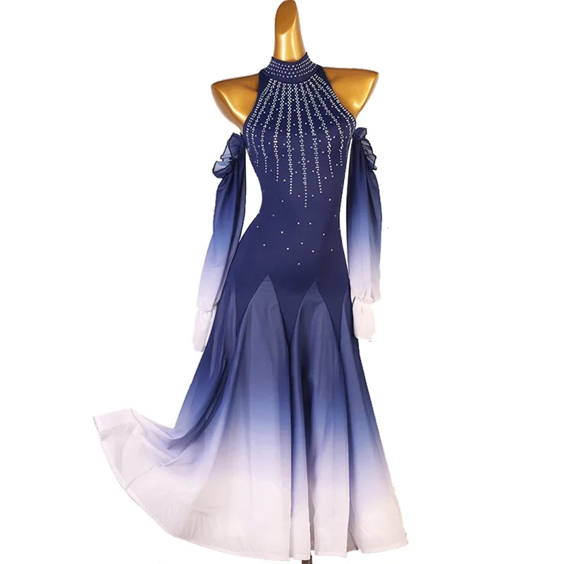 

2023 Newest Woman Ballroom Dance Competition Dress Dance Ballroom Waltz Standard Dance Dress Women Ballroom Dress MQ388