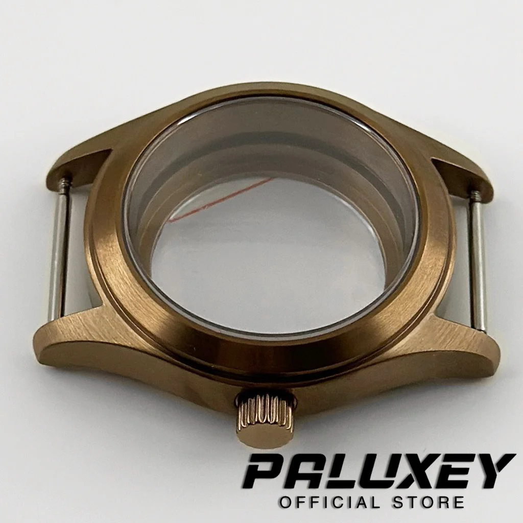 36MM/39MM Pilot Brass Watch Case NH34 NH35 NH36 NH38 NH70 Diver Brushed Dome Sapphire Crystal ETA2824 PT5000 Case
