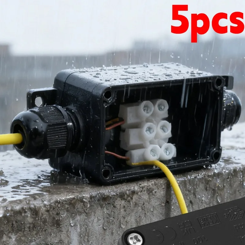 450V Outdoor Waterproof IP66 Electrical Cable Wire Connector Junction Box Led Light with Terminal Electrical Equipment Supplies