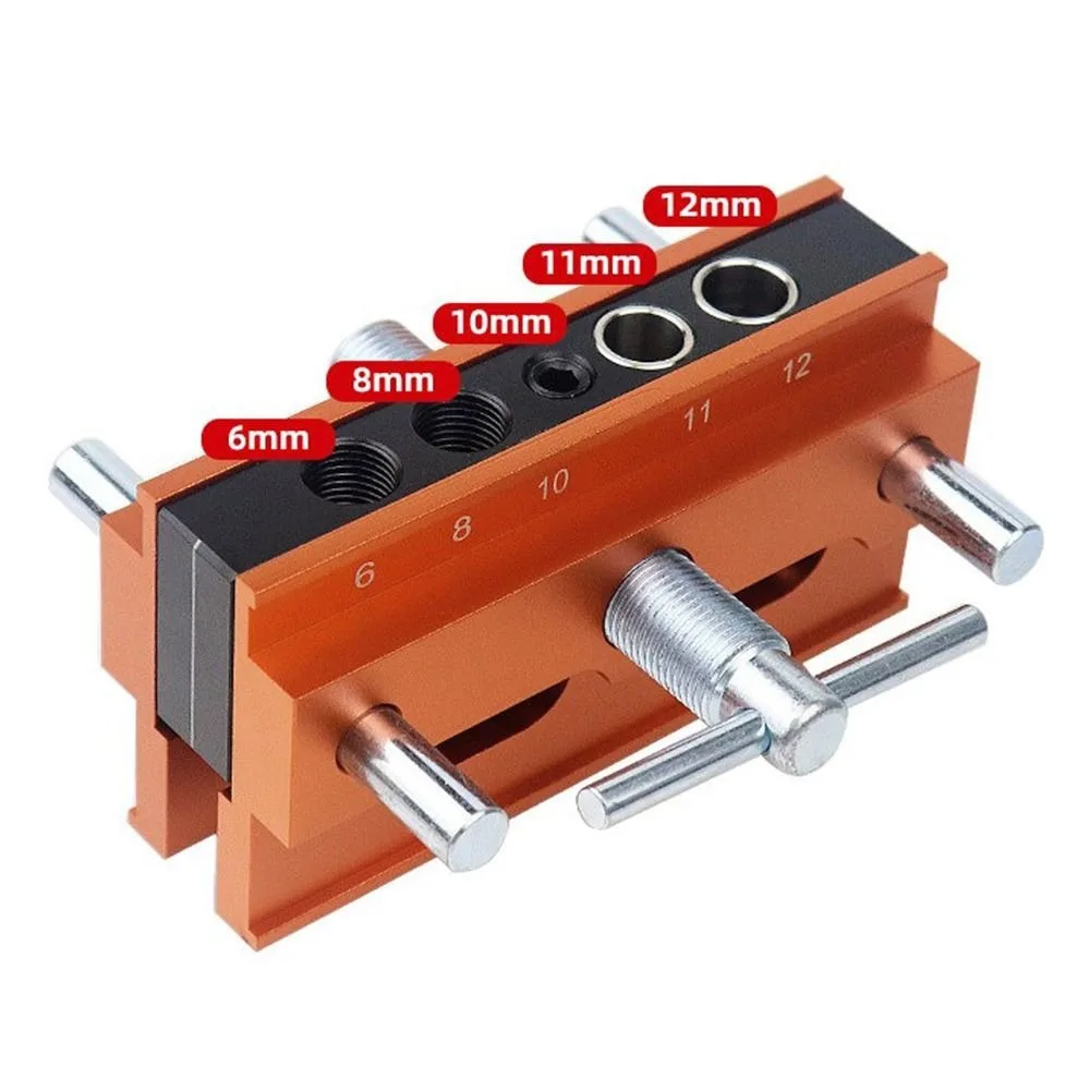 

Vertical Drill Locator Clamp Fixed Precision Align Woodworking Clamp Stable Clamping Labor Saving Hole Positioner