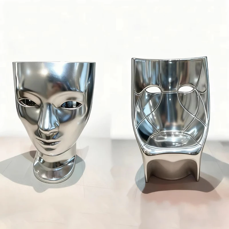 

High back mask sofa, special chair for women's face, public square, shipping mall, home stool, modern home office art decoration