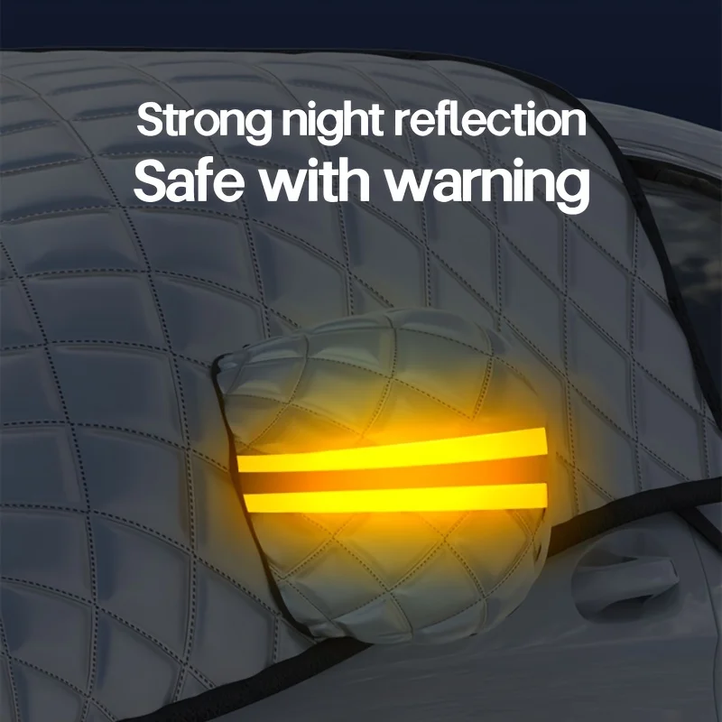 

Car Windshield Snow Cover Protects Against Snow Ice UV And Frost Windproof Sunshade Cover For Cars And SUVs Night Reflection