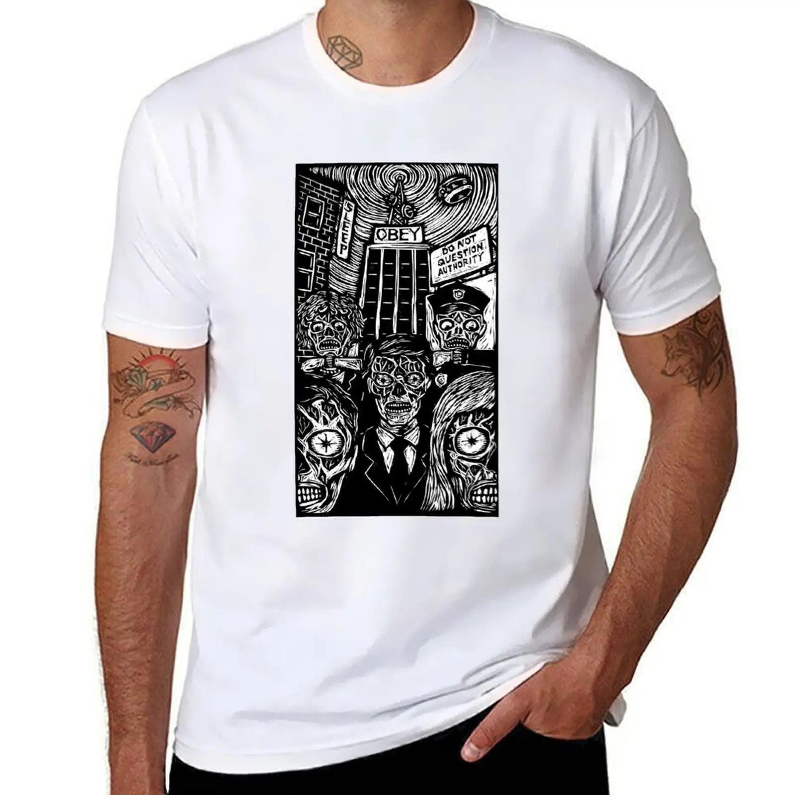 

They Live Artwork T-Shirt man t shirts for men man t shirt summer T-Shirt