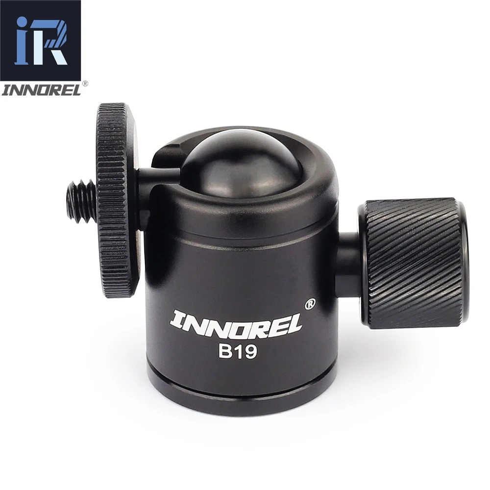 INNOREL B19 Mini Tripod Ball Head for Mobile Phone Smartphone Aluminum Alloy for Selfie Stick Lightweight Camera 19mm Ball