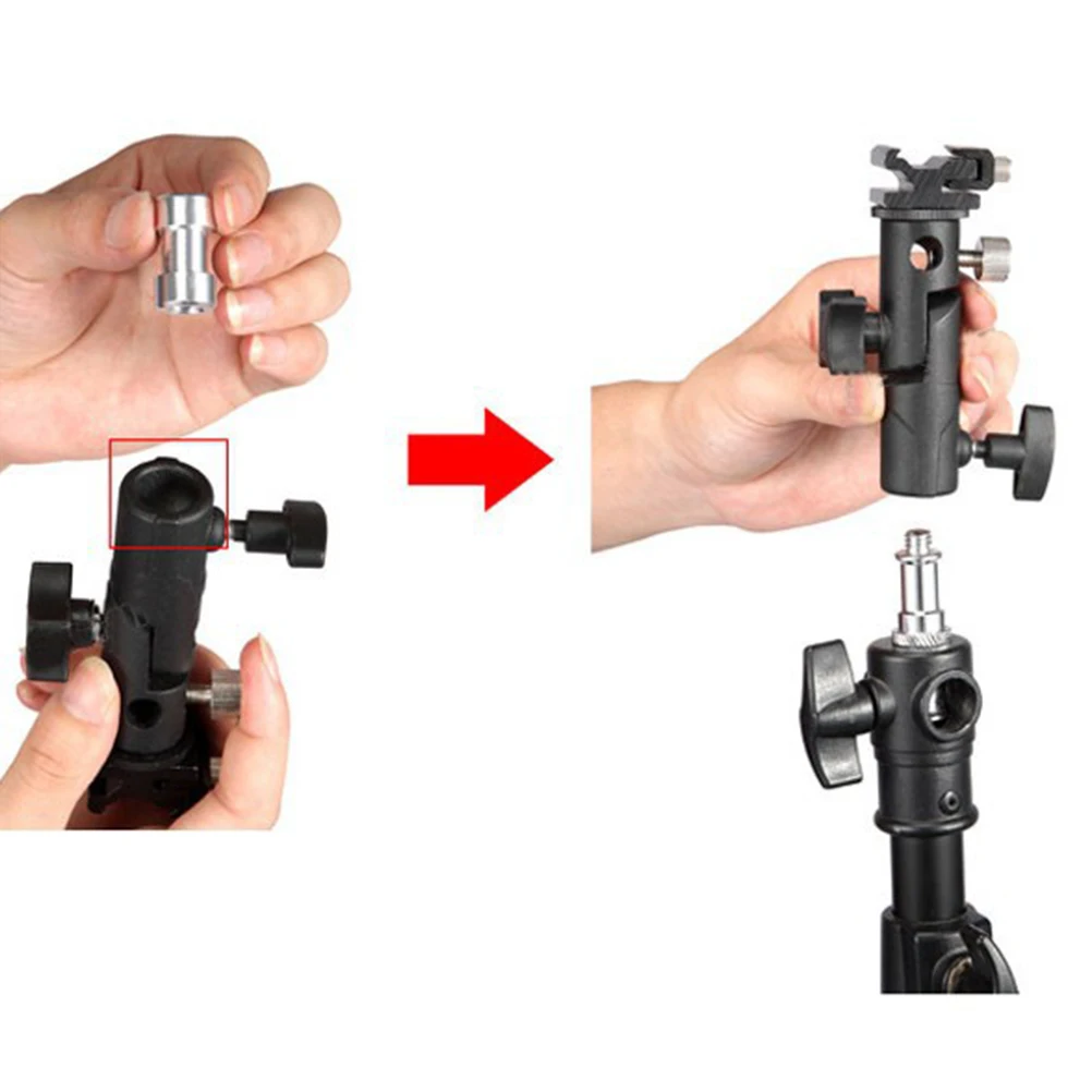 

Flash Stand Bracket with Umbrella Mount for Dslr Cameras and 180 Degree Adjustable Flash Holder Stand Tripod