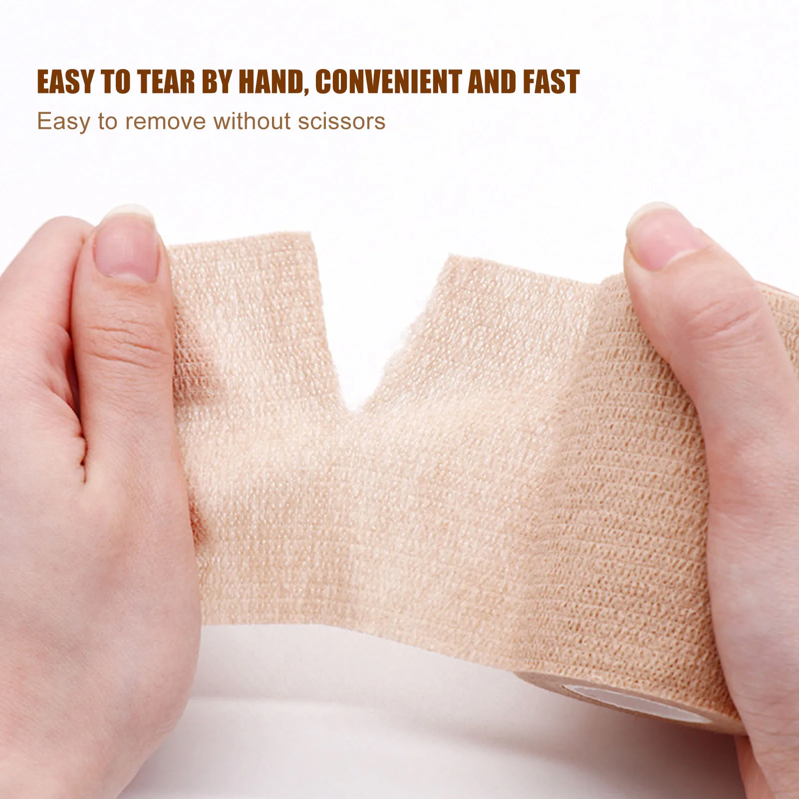 1 Roll Cohesive Bandage Non-woven Breathable for First Aid Athletic Body Protection Elastic Sports Tape Medical Wrap Durable