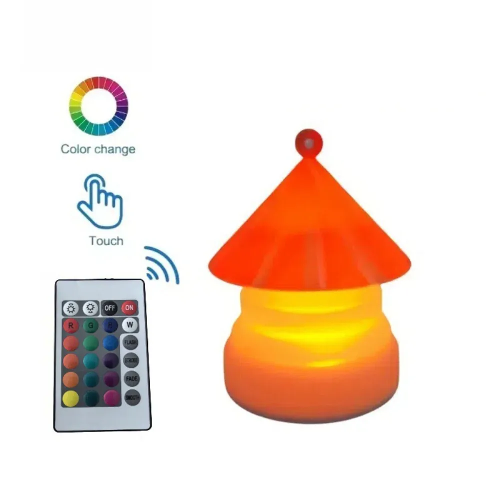 

Portable Foldable Camping Atmosphere Light Soft Light Remote Control Touch Lamp Waterproof Silicone Sleeping Nightlight Bedroom