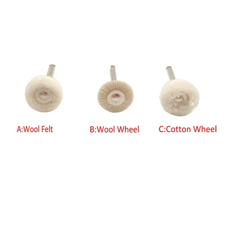 10Pcs/lot Polishing Wheel Wool Cotton Polisher for Low Speed Contra Angle Handpiece 2.35mm Dental Materials