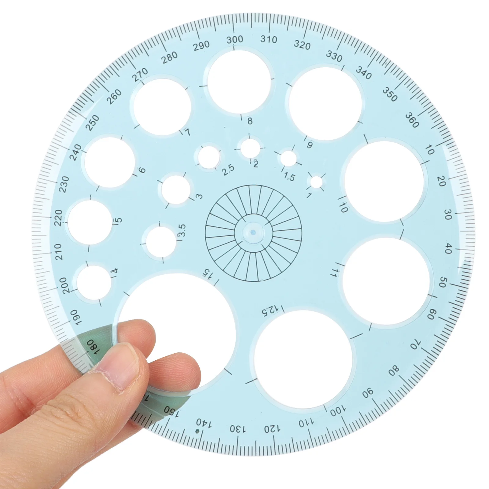 3Pcs Protractor Set Circle Protractor for Students Measuring Ruler Drafting Tool 360 Degree Geometry Scale Measuring Ruler