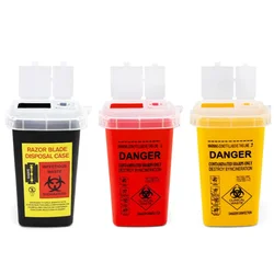 1L Tattoo Waste Box Medical Supplies Container Needle Tips Recycling Buckets Collection For Eyelash Extension Tattoo Tools