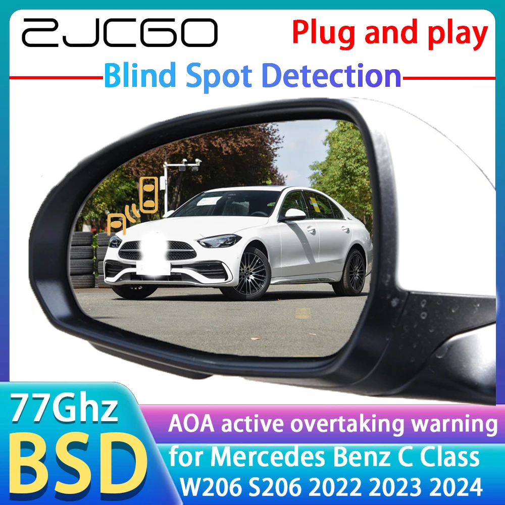 

77GHz Radar Detector BSD Blind Spot Detection Alert Mirror Assistance Accessories For Mercedes Benz C Class W206 S206 2022~2024