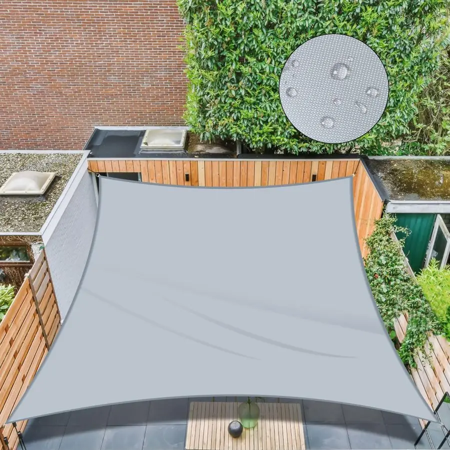 

Sun Shade Sail 12 x 14 Rectangle UV Block Sunshade,Heavy Duty Permeable 185GSM Backyard Shade for Backyard Yard Deck Patio Garde