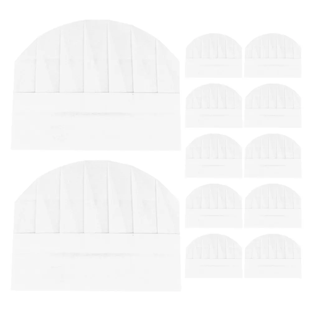 12 Pcs Paper Disposable Kids Cooking Chef Hats Disposable Lightweight Kitchen Cooking Hat Uniform Bakers Hat For Children