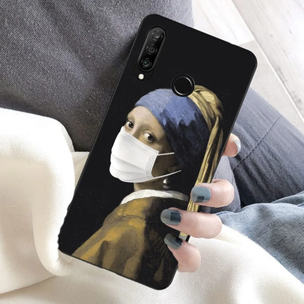 Girl With A Pearl Earring Vermeer Phone Case For Huawei Honor 10 lite 9 20 7A 9X 30 50 60 70 pro plus Soft Silicone Cover