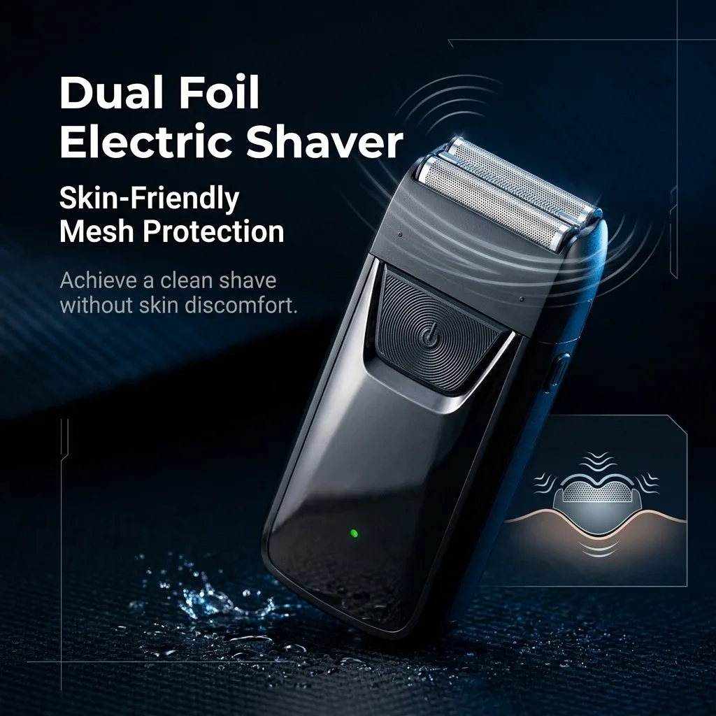 4 in 1 Men's Hair Clipper Set, Cordless Electric Trimmer, Foil Shaver & Nose Trimmer Kit,Beard Cutter, USB Rechargeable Grooming Kit with LED Display, Multiple Guide comb view 8