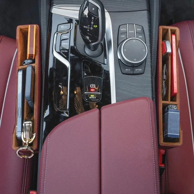 سيارة متعددة الوظائف الجلود شق الجانب تخزين محفظة جيب مفاتيح بطاقة صندوق تخزين لمقعد كوبرا ولد 2022-2024 2025 #3