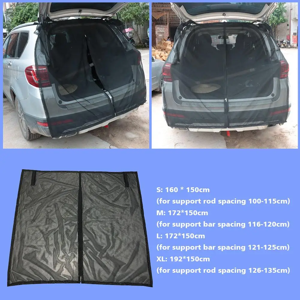 

Автомобильное магнитное крепление, автомобильная москитная сетка на заднюю дверь, автомобильная солнцезащитная сетка, вентиляционная сетка багажника для внедорожника, предотвращает комары, ошибки, УФ