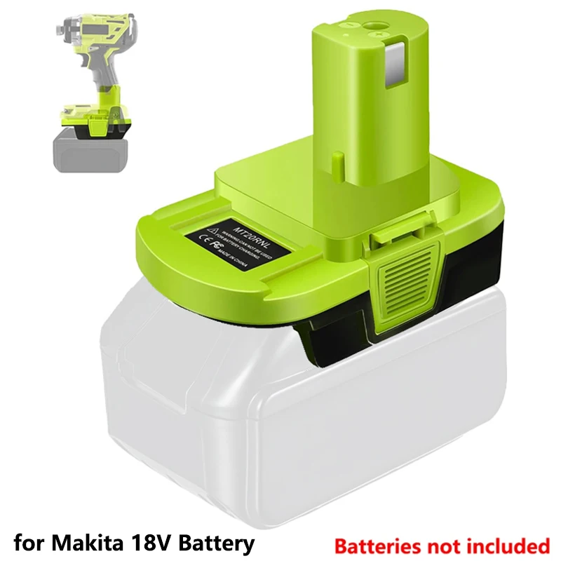 

Battery Adapter MT20RNL Use for Ryobi 18V Tool Convert for Makita 18V Li-Ion Battery to for Roybi 18V Tools Use with 5V 2.1A USB