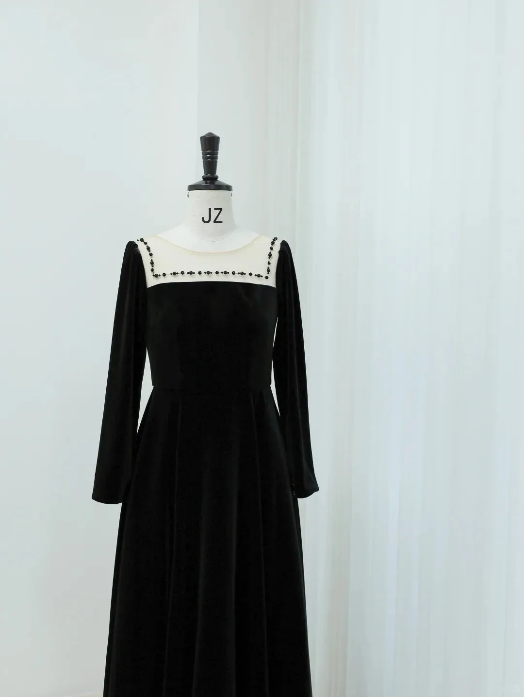 Meninas manga longa veludo decote frisado vestido de baile vestido de casamento vestido adolescente vestido de concerto vestido de princesa vestido de noite/personalizado