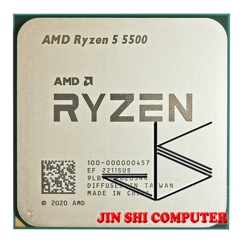 AMD Ryzen 5 5500 R5 5500 3.6 GHz 6 코어 12 스레드 CPU 프로세서, 7NM L3 = 16M 100-000000457 소켓 AM4 팬 미포함