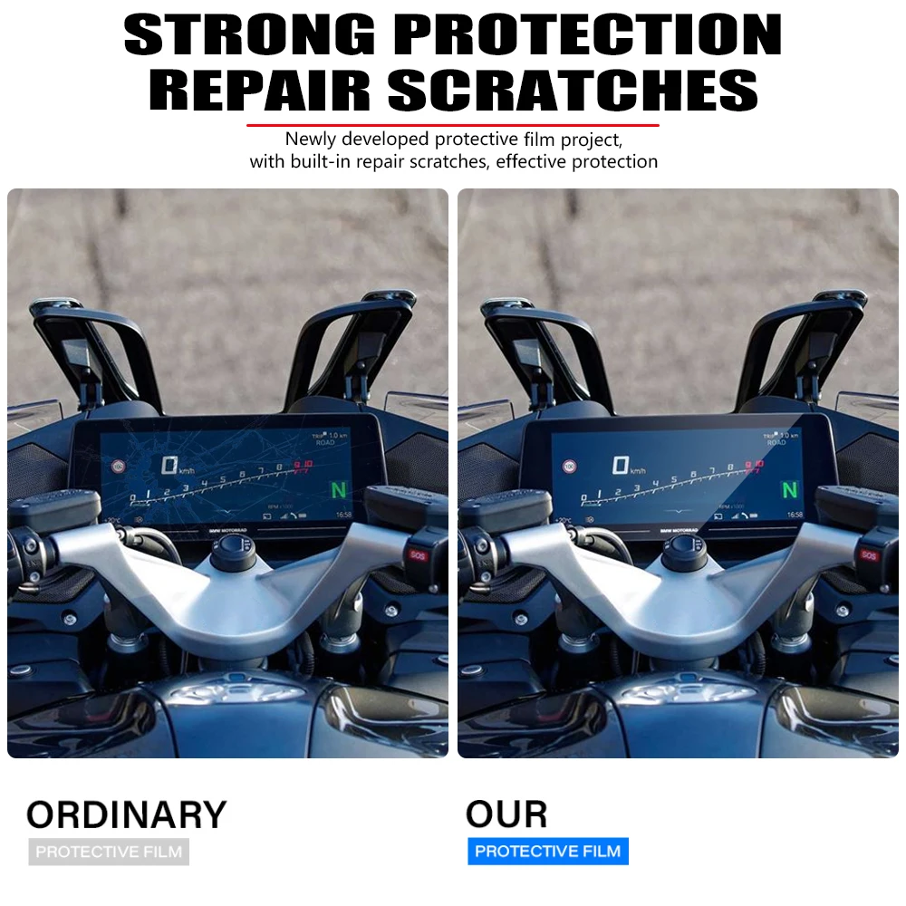 Motorcycle Dashboard TFT Display Protection Film For BMW K1600B K1600GA K1600GT K1600GTL 2022- Screen Protector Instrument Film