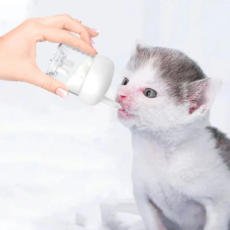 Pet Feeding Bottle Newborn Dog Cat Feeding Milk Bottle Small Animals Kittens Puppies Nursing Bottle with Silicone Nipple