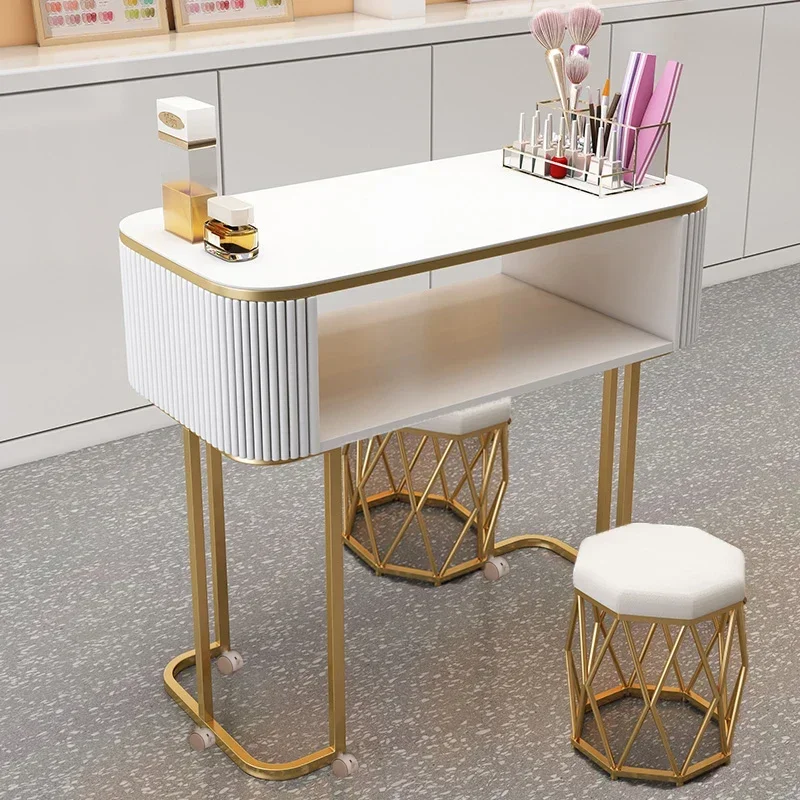 Mesa de manicura de lujo, móvil, estilo japonés nórdico, sencilla, profesional, equipo de salón, mueble para mesa de manicura