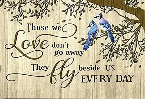 Licpact Metal Signs Plaques Wall Decor Hanging Art Blue Jay Love Posters Prints Art Sculpture Decorative for Home Bedroom 8 X 12