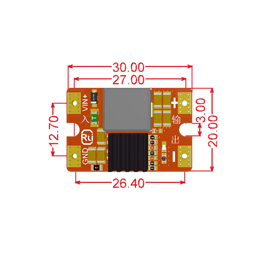 3.3V/5V/9V/12V Optional Miniature Step-down Power Supply Module with Output Short-circuit Protection 95% Conversion Efficiency