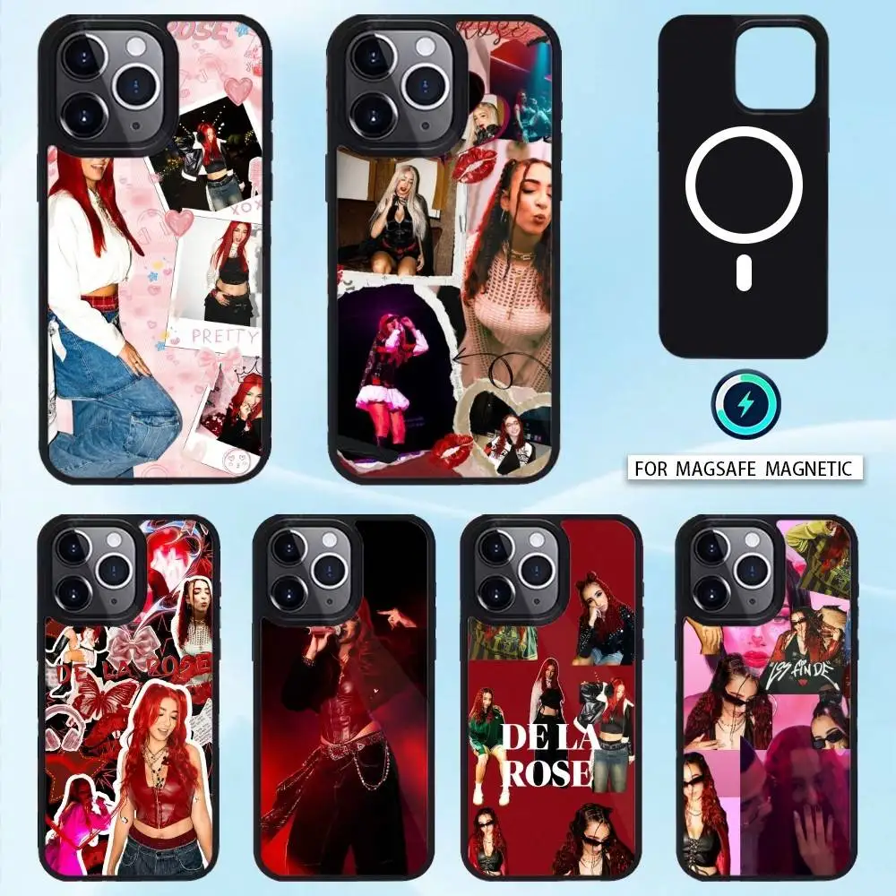 

De La Rose Phone Case For iPhone 16,15,14,13,12,Pro,Max,Magnetic For Magsafe Wireless Charging