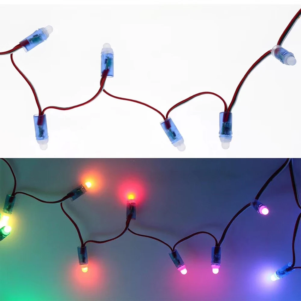 1000PCS 12mm 5V WS2811 Full Color Led String Light IP68 waterproof Dream color RGB Digital LED Pixel Light