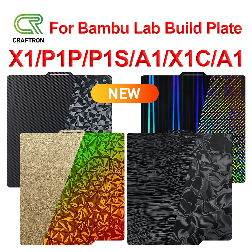 

Build Plate for Bambu Lab X1 P1P A1 PEI Sheet PEO pey Smooth X1C PET Carbon Sheet PEI for Bamboo lab x1c Bambulabs P1s a1 Plate