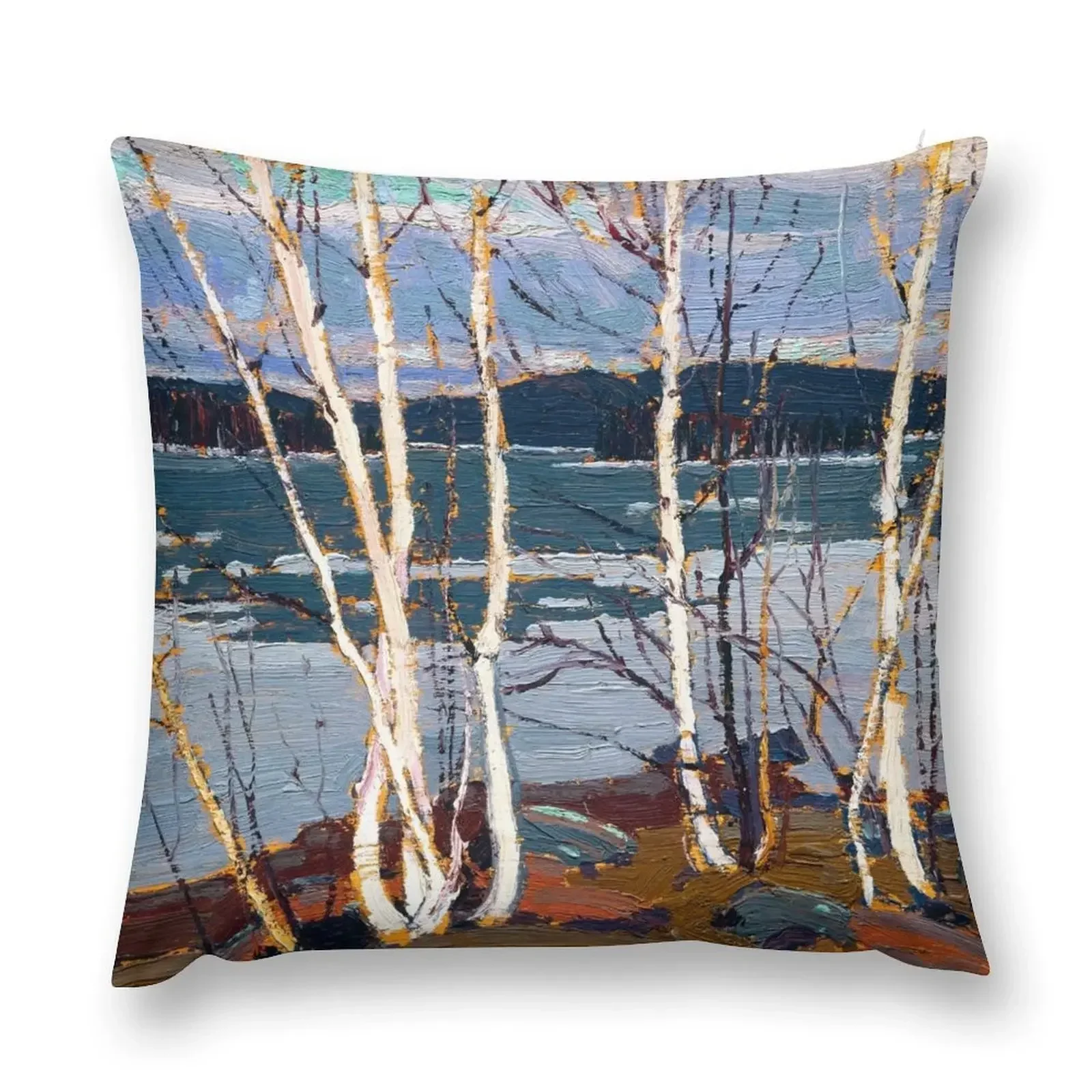 Tom Thomson - Spring in Algonquin Park Throw Pillow Decorative Cover For Living Room Cushions Marble Cushion Cover pillow