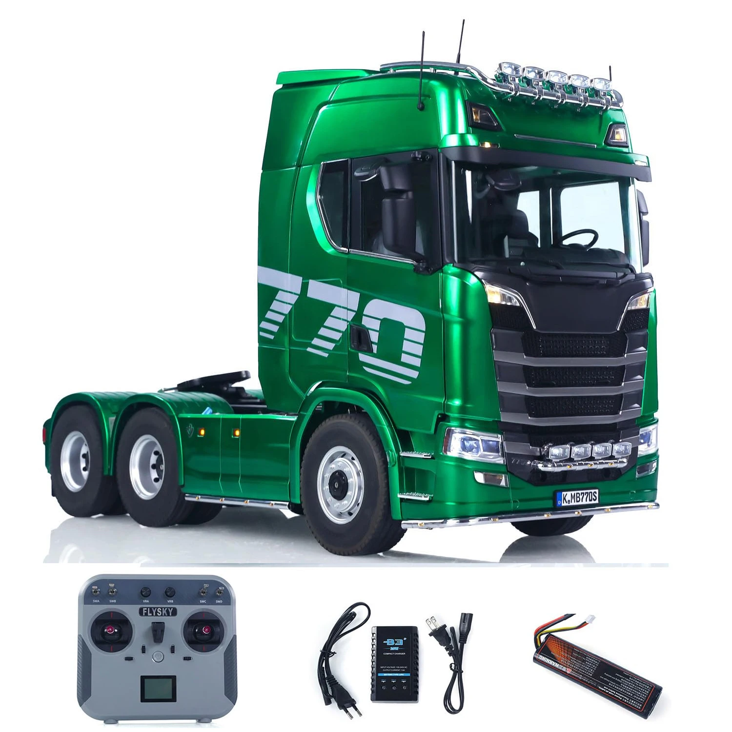 

KABOLITE 770S 100 RC Трактор 1/14 6X6 RC Модель прицепа RTR 2 скорости ​ ​ Игрушка-грузовик с дистанционным управлением и замком дифференциала коробки передач