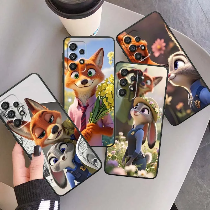 

Hot Movie Z-Zootopia Art Cute Phone Case For Samsung A73 A72 A71 A56 A55 A54 A53 A52 A51 A36 A13 A22 A16 A15 A14 A05 A06 Black