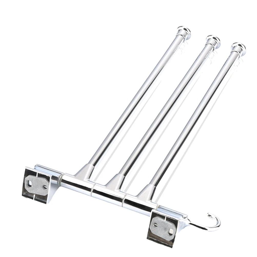 

Stainless Steel 3 Bars Towel Holder Wall Mounted Bathroom Shelf Rack Paper Towel Dispenser Moist Place Solution