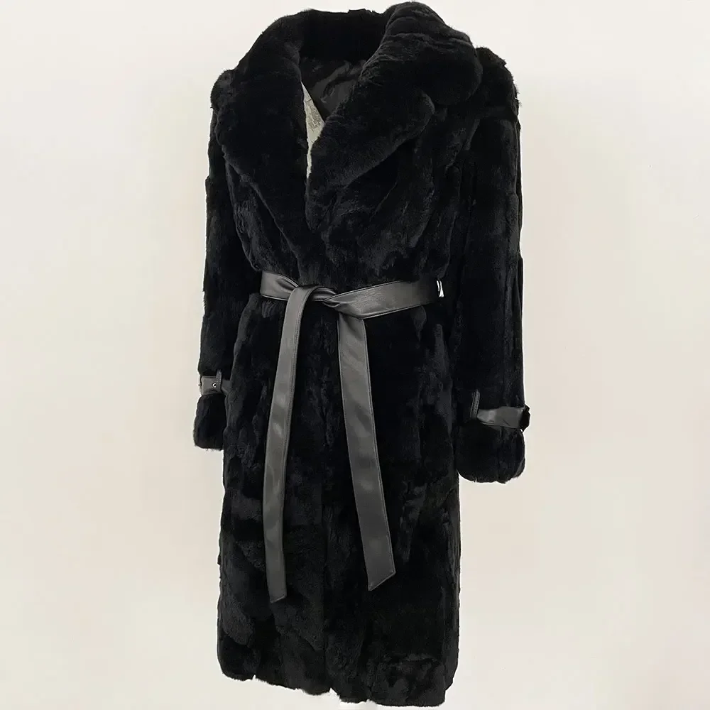 OFTBUY Cappotti invernali da donna Giacca in vera pelliccia di coniglio Vendita invernale da donna con cappotti di pelliccia di coniglio di volpe Recensioni coreane Molte vestiti per ragazze