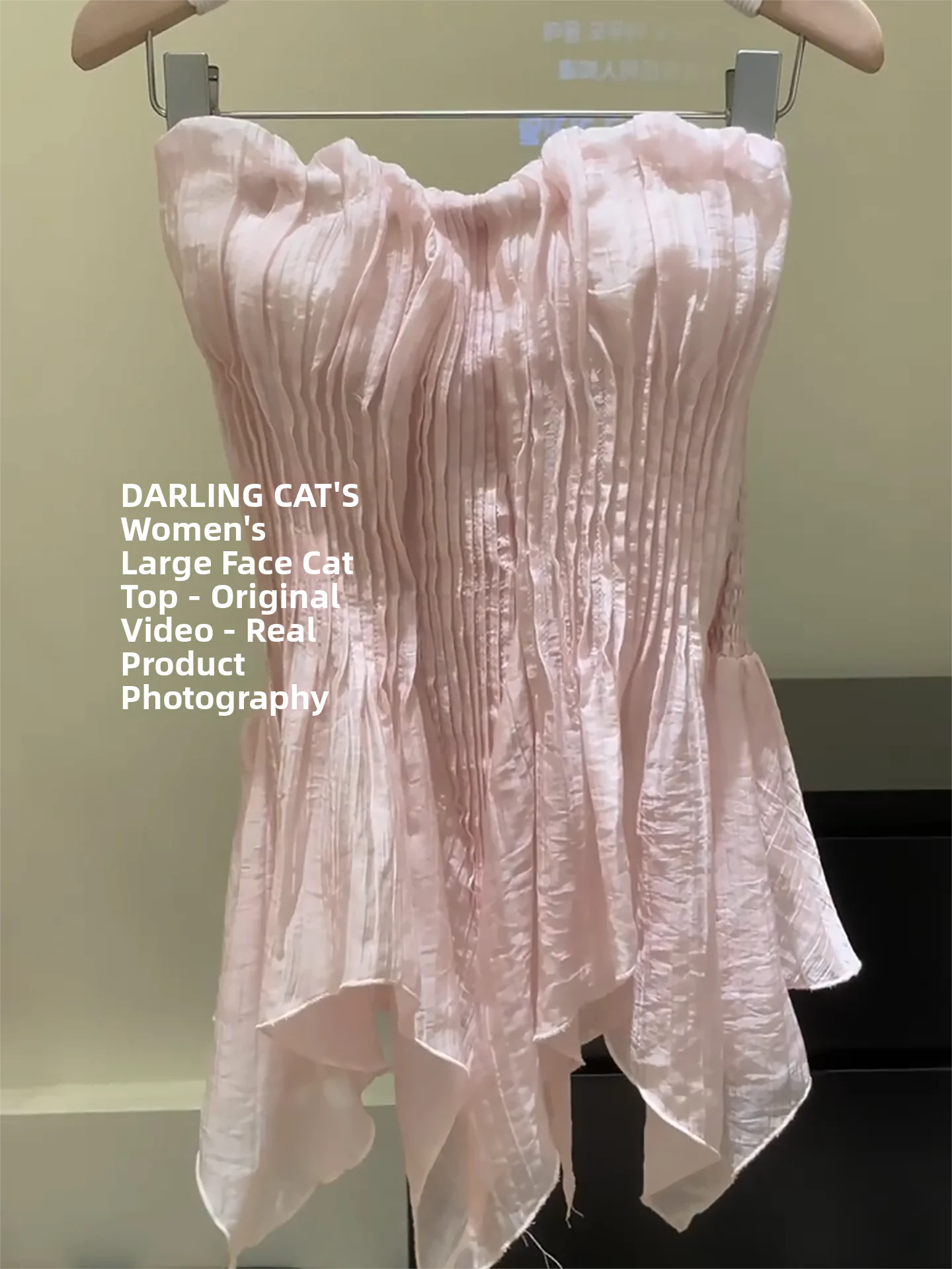 

Slimming Pure Desire Sexy Girl Waist Cinched Pleated Tube Top Women's Asymmetrical Hem Atmosphere Sensation Outerwear Sleevel...