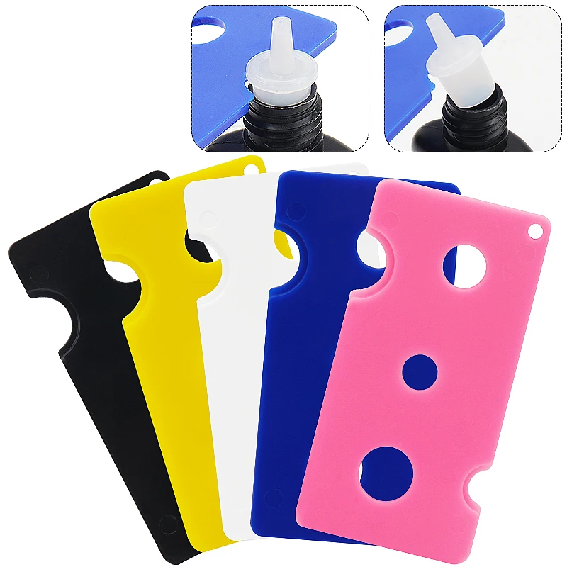10 pçs abridor de garrafa de plástico para cílios estender cola garrafa boca anti-bloqueio lash cola tampas bocal remover substituir ferramentas de maquiagem